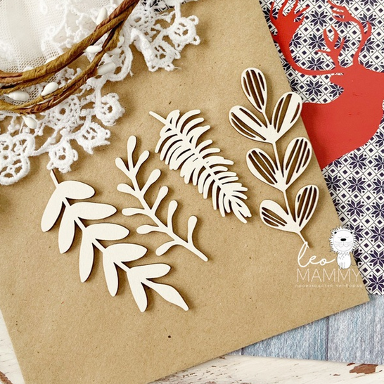 Чипборд LeoMAMMY "Веточки для зимних композиций"