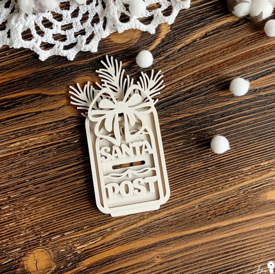 Чипборд LeoMAMMY "Почтовый ящик Санты" Vintage winter