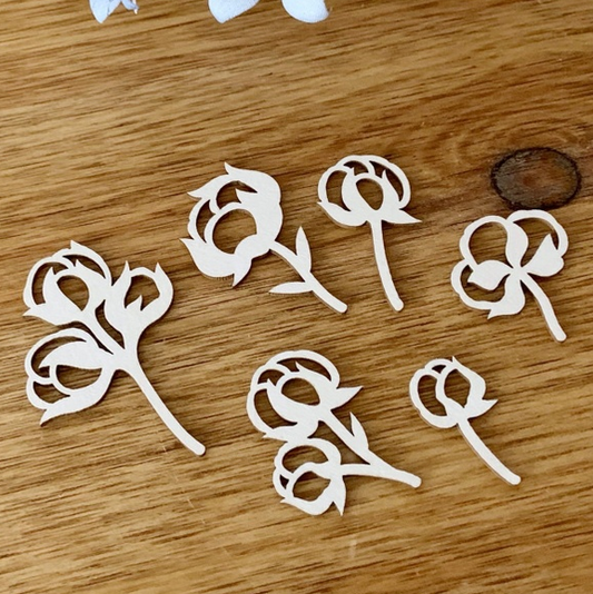 Чипборд LeoMAMMY "Веточки хлопка 6 шт"