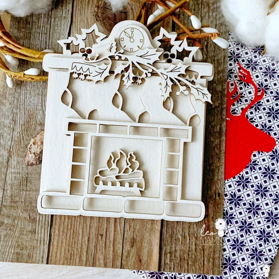 Чипборд LeoMAMMY "Камин 6 предметов"