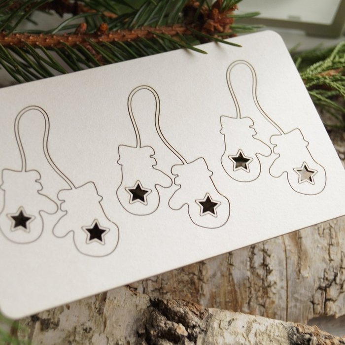 Чипборд LeoMAMMY "Варежки на веревочке 1шт"