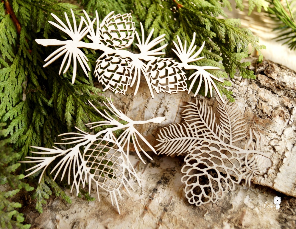 Чипборд LeoMAMMY "Шишки на веточках"