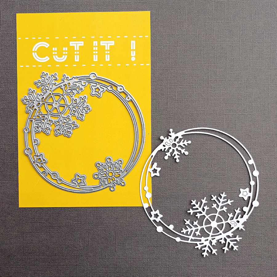 Нож для вырубки Cut it! "Рамка со снежинками"