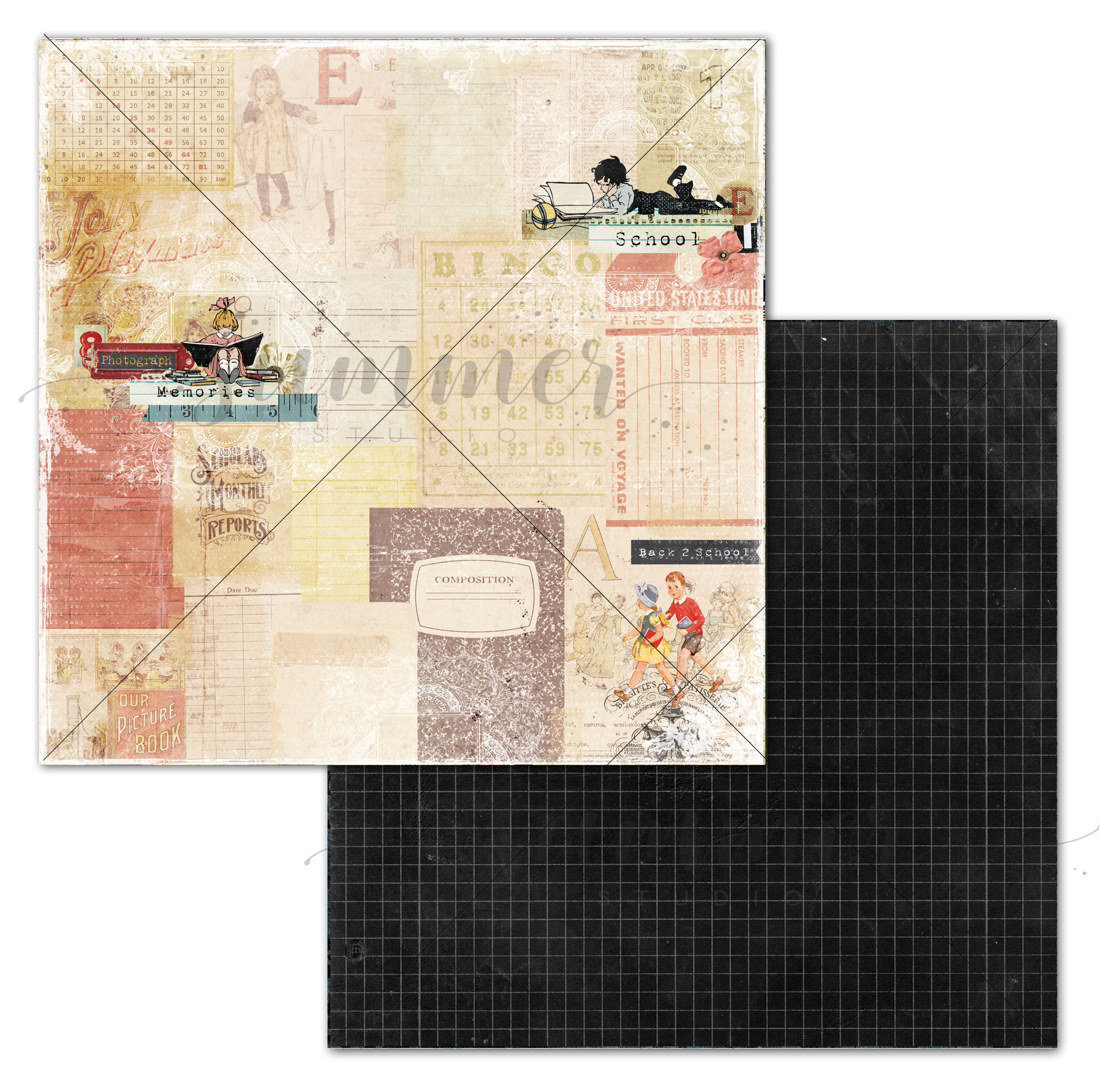 Бумага Summer studio "Back to school" School book (SMST257)