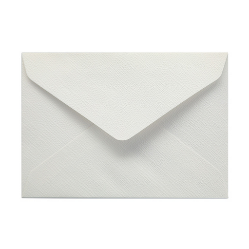 Конверт 11х16 см из бумаги с фактурой грубого льна БЕЛЫЙ