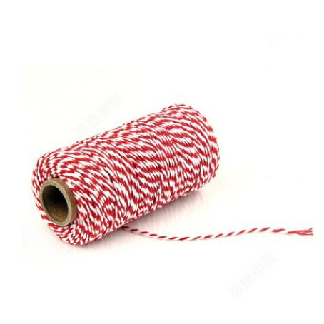 Шнур двухцветный 2 мм, Цвет красный/белый