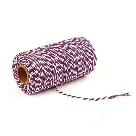 Шнур двухцветный 2 мм, Цвет фиолетовый/белый