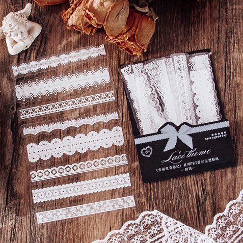 Набор наклеек на прозрачной основе "Кружево"