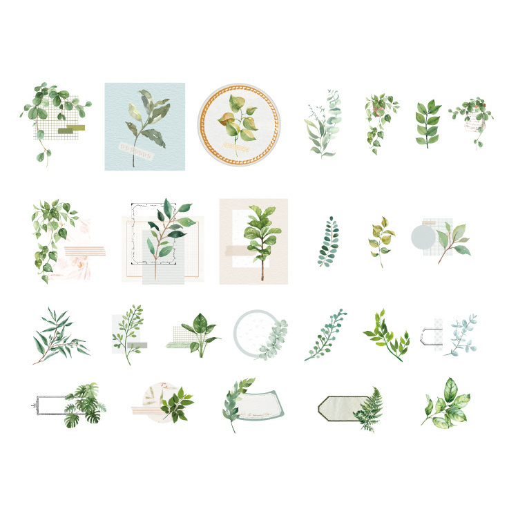 Вырубные элементы из кальки на клеевой основе "Ботанический журнал"