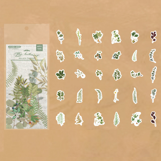 Вырубные элементы из кальки на клеевой основе MissTime "Растения"