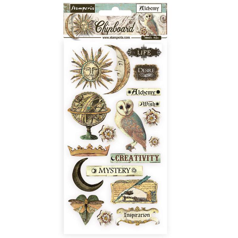 Вырубка листовая из чипборда Stamperia «Alchemy»