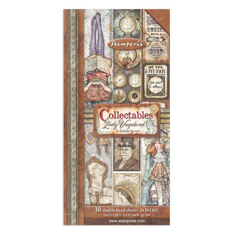Набор для вырезания 15х30 см Stamperia «Lady Vagabond» Collectables