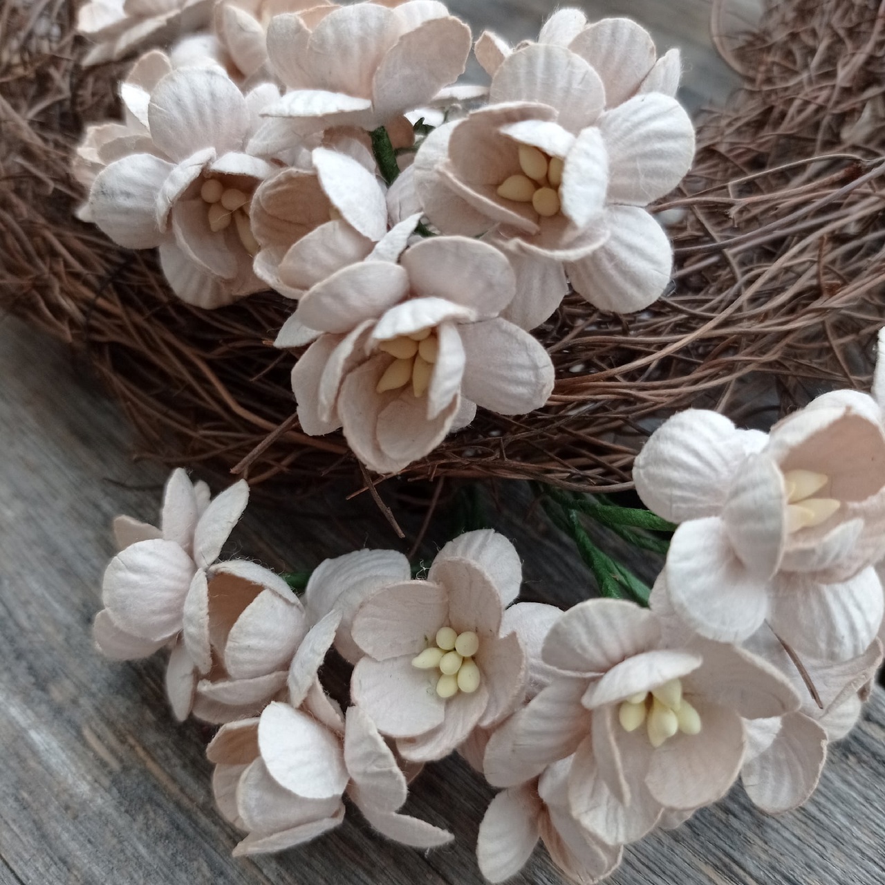 Букет "Цветы вишни 2,5 см" 5шт Какао