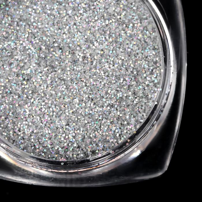 Микро-блёстки (сухой глиттер) Голографическое серебро