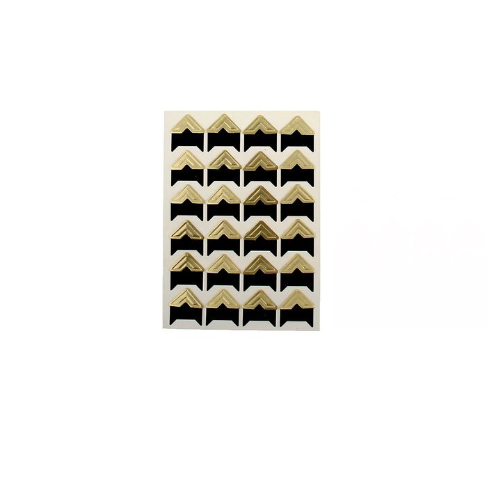 Уголки для фотографий самоклеящиеся 14х14мм Золото