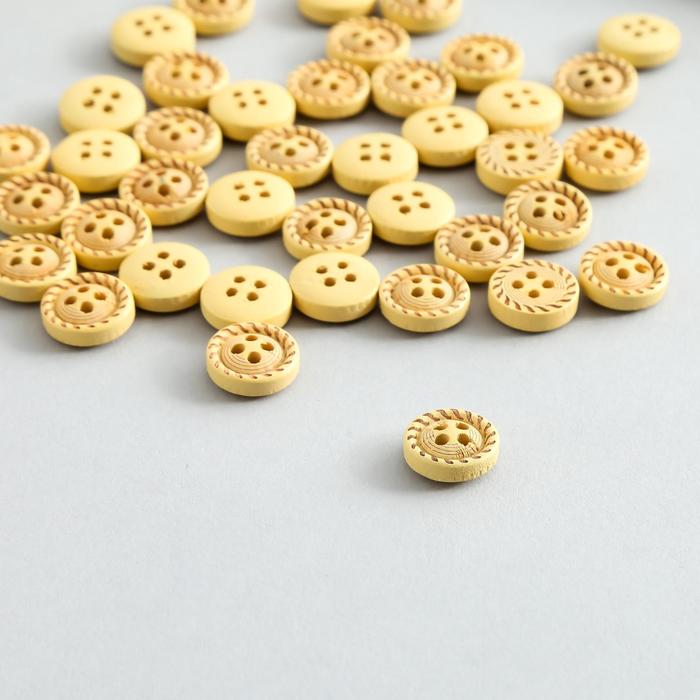 Набор деревянных пуговок "Стежки на круге"