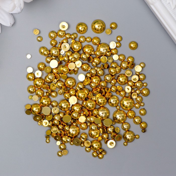 Половинки бусин "Золото"
