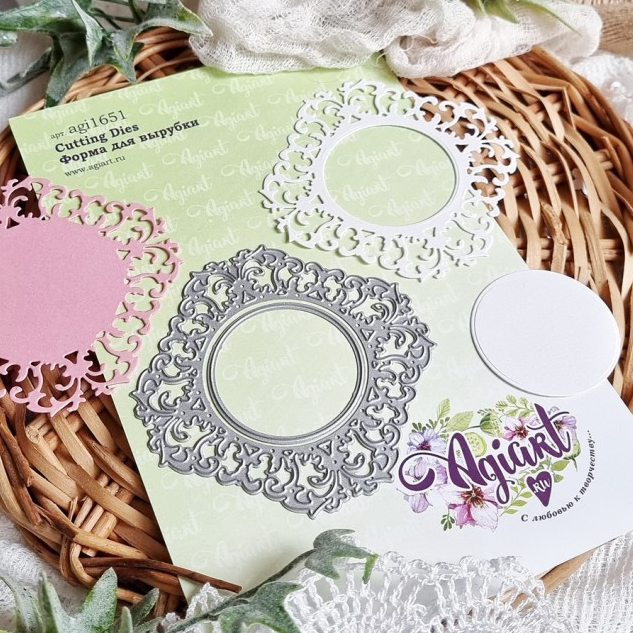 Нож для вырубки Agiart круглая рамка "Флоренция 2"