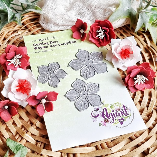 Нож для вырубки Agiart "Гардения пятилепестковая"