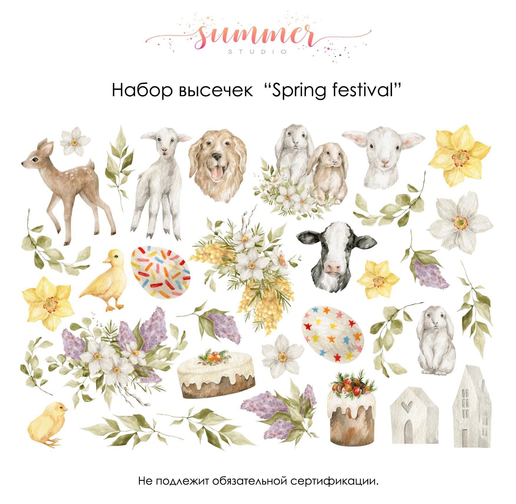 Набор высечек Summer Studio "Spring festival"