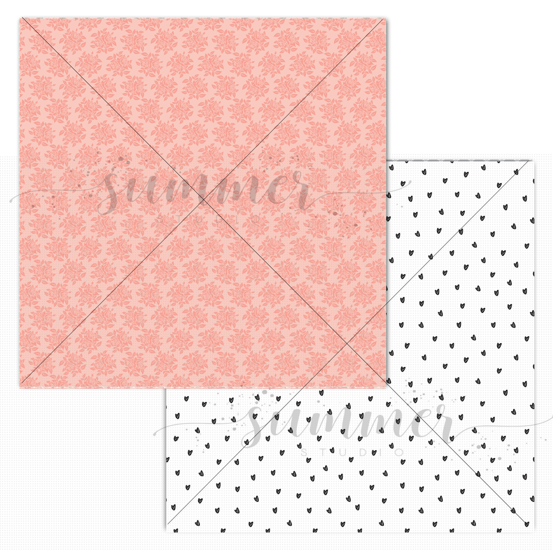 Бумага Summer studio "Our Story" My heart (SMST278)