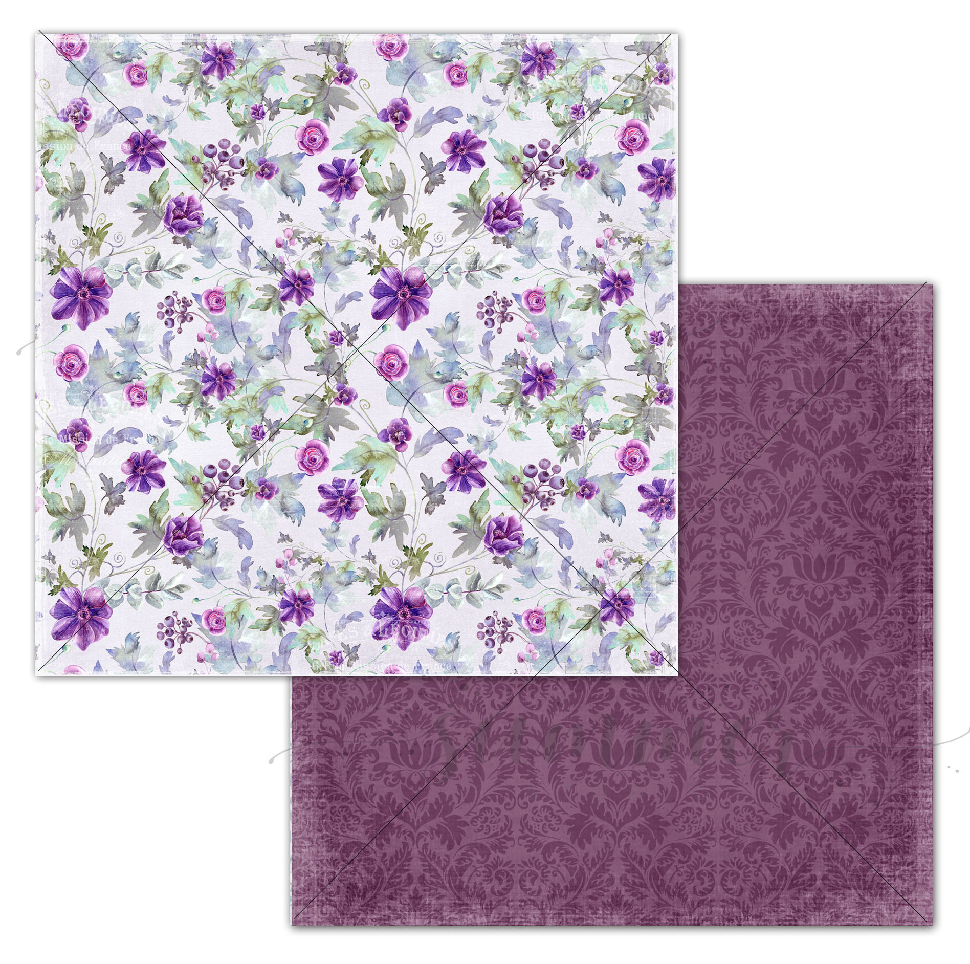 Бумага Summer studio "Amethyst" Romance (SMST280)