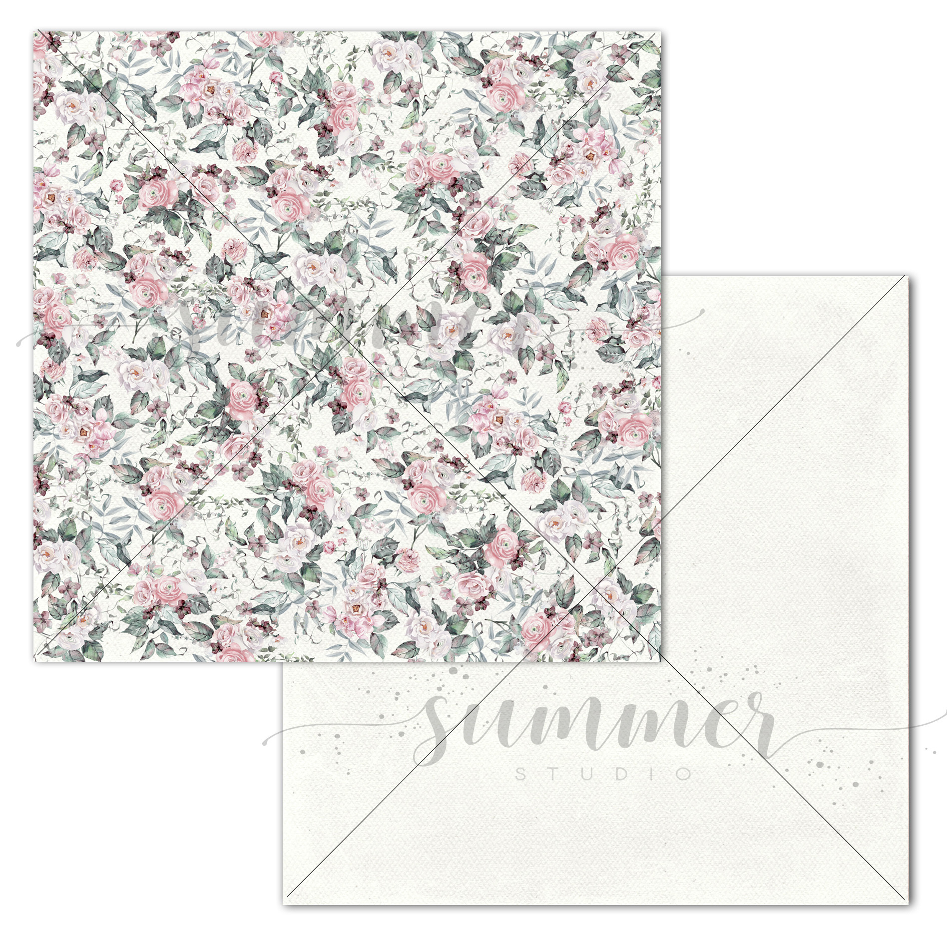 Бумага Summer studio "Blooming Day" Garden with roses (SMST289)