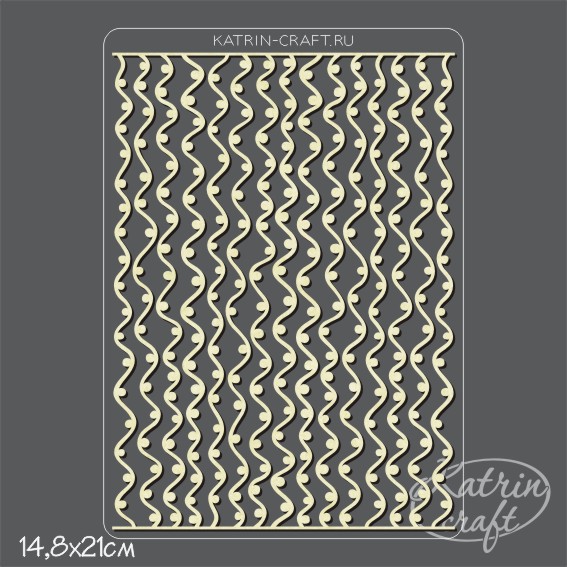 Чипборд Katrin craft фоновый А5 "Климт №1" Водопад