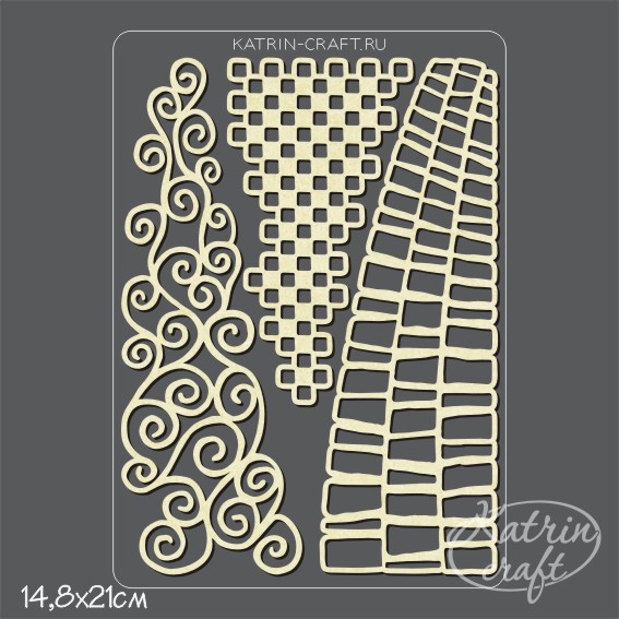 Чипборд Katrin craft фоновый А5 "Климт №2"