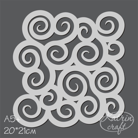 Маска Katrin craft 20 х 21 см "Завитки №3"