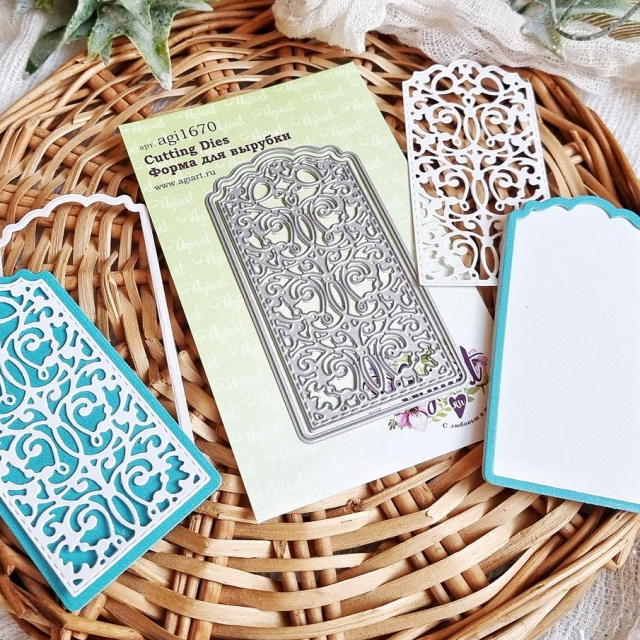 Нож для вырубки Agiart "Ажурный тег"