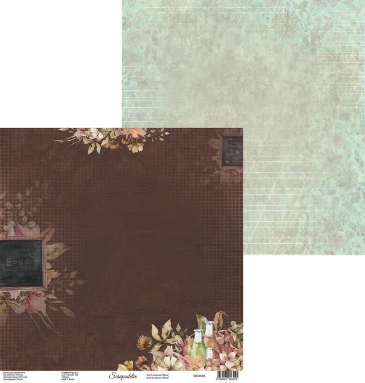 Бумага Scrapodelie "Школа" Лист3 (SCR45)