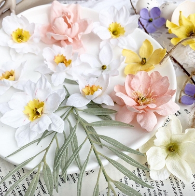 Набор цветов из ткани Summer studio "Нарциссы"