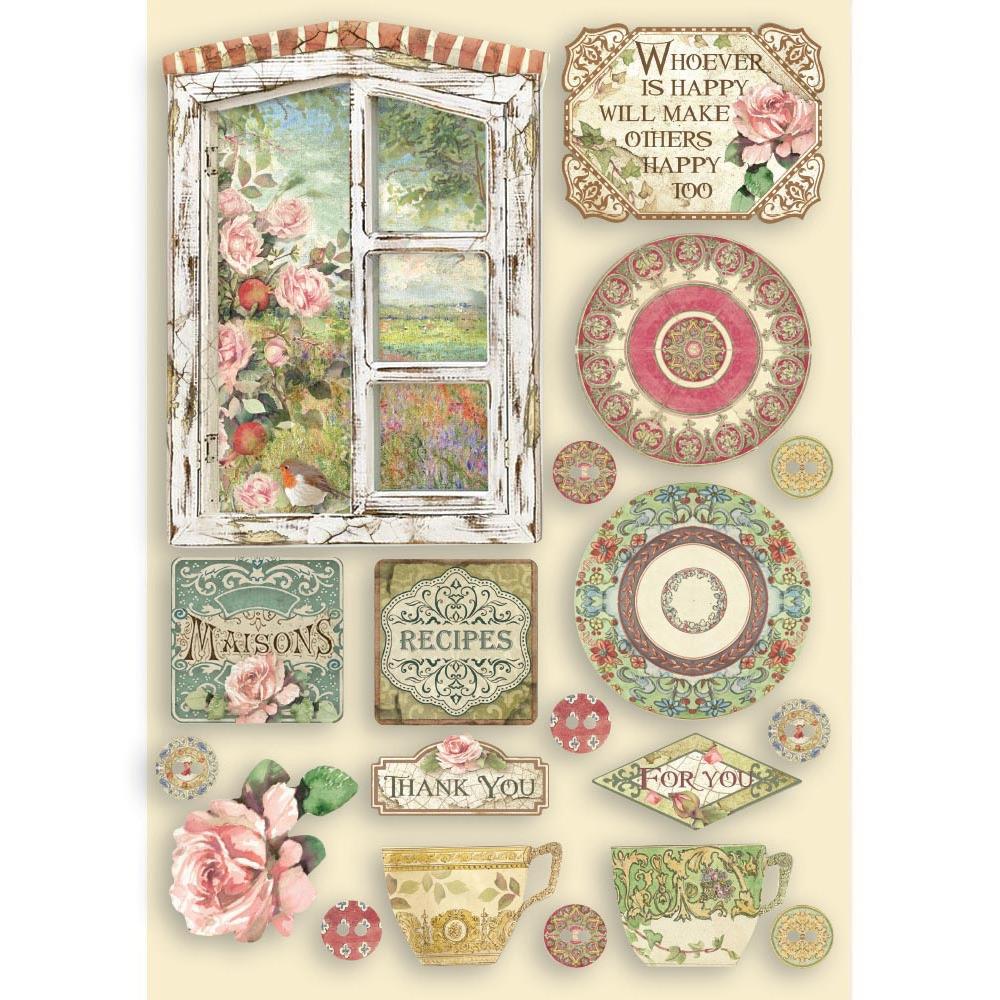 Цветная деревянная вырубка Stamperia «Casa Granada»