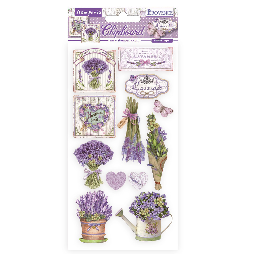 Вырубка листовая из чипборда Stamperia «Provence»