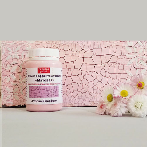 Краска с эффектом трещин Fractal Paint 50ml матовая "Розовый фарфор" матовая
