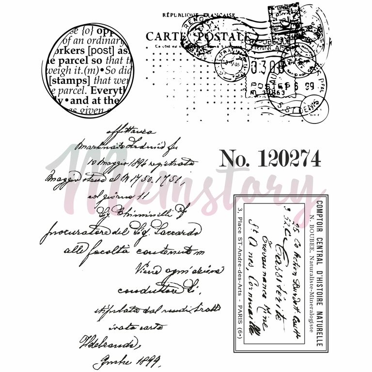 Штамп Memstory "Carte postale"