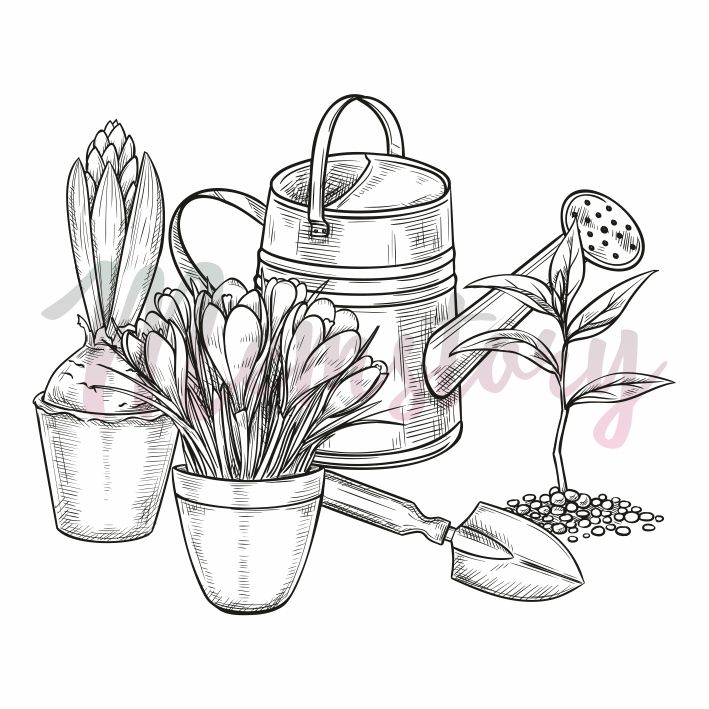 Штамп Memstory "Первоцветы" серия "Любимый сад"