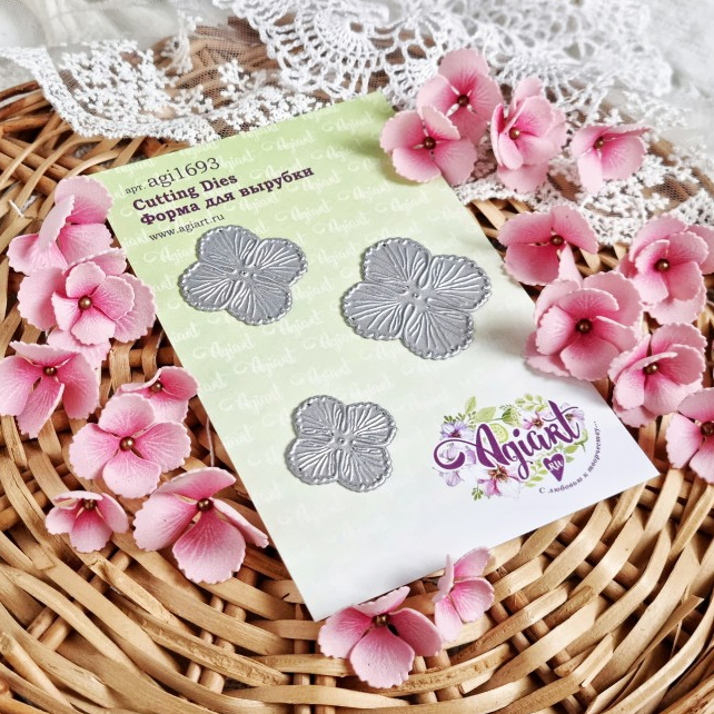 Ножи для вырубки Agiart "Кудрявая гортензия"