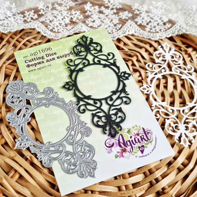 Нож для вырубки Agiart рамка "Элегия"