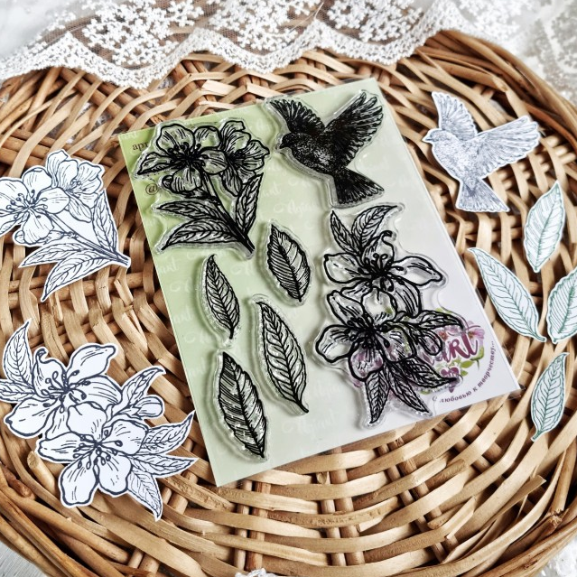 Набор штампов Agiart "Райский сад"