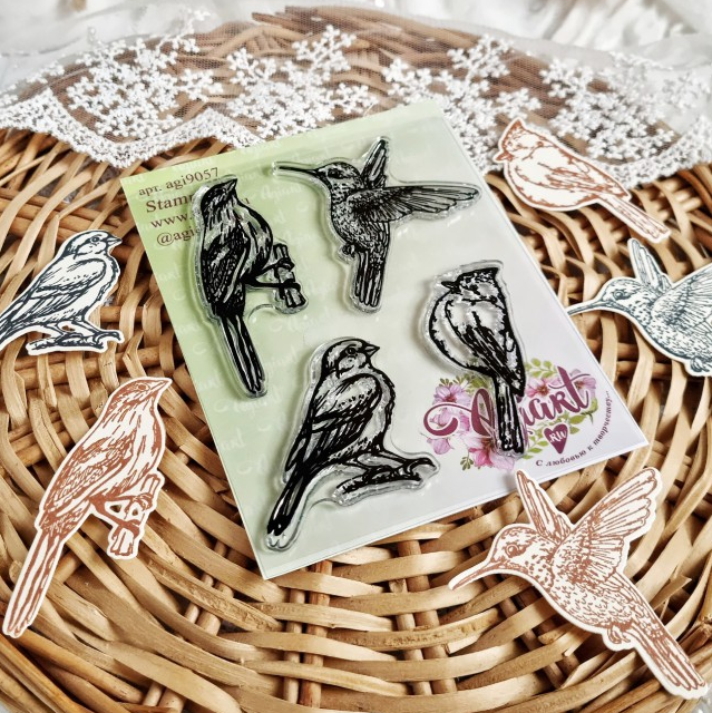 Набор штампов Agiart "Птицы"