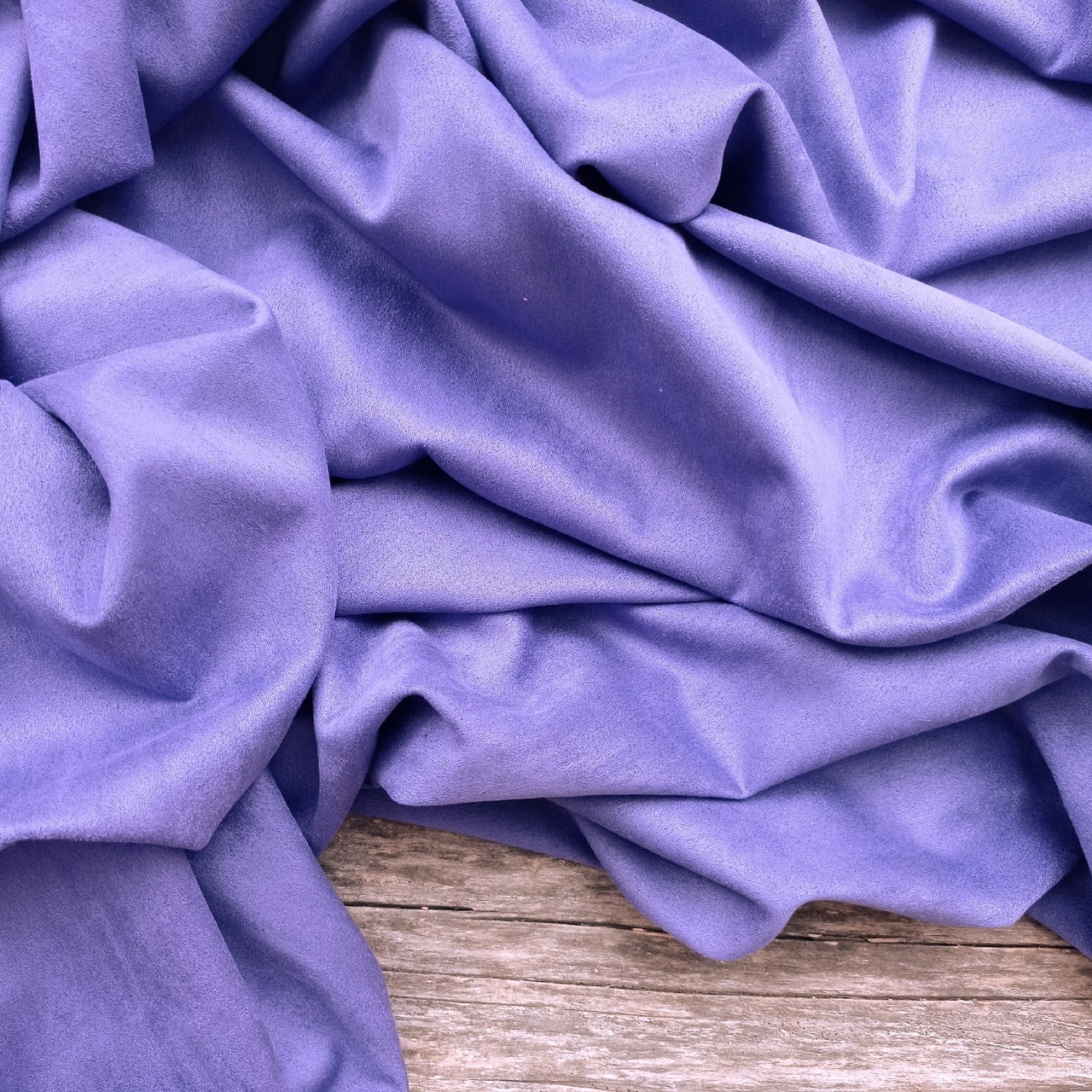 Замша искусственная двусторонняя 32 х 72 см Фиалка