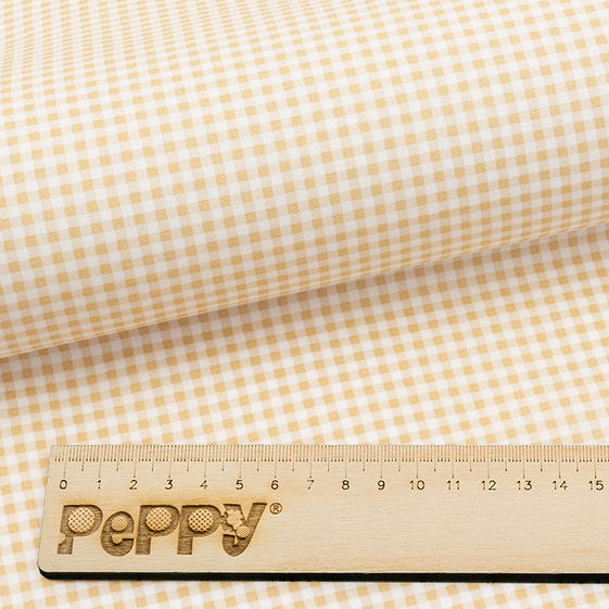 Ткань лоскутная 50 х 55 см "Бабушкин сундучок" Бежевая клетка