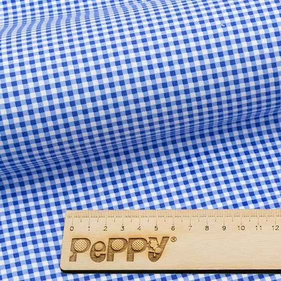 Ткань лоскутная 50 х 55 см "Бабушкин сундучок" Синяя клетка