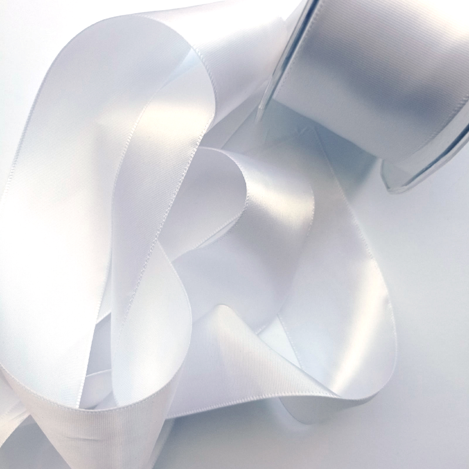 Лента атласная 5см Белая