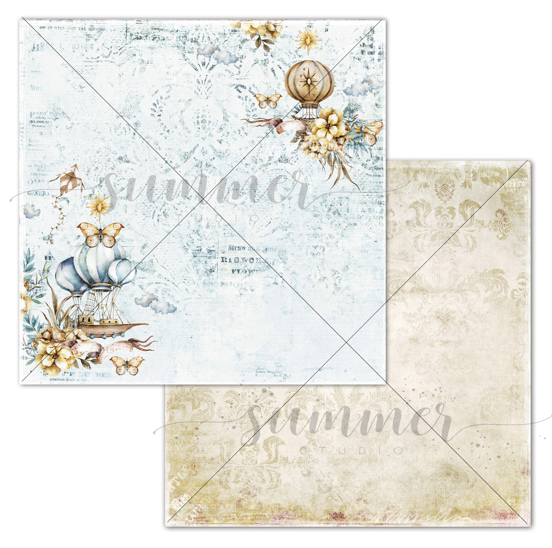 Бумага Summer studio "Облачный атлас" Замки в облаках (SMST315)