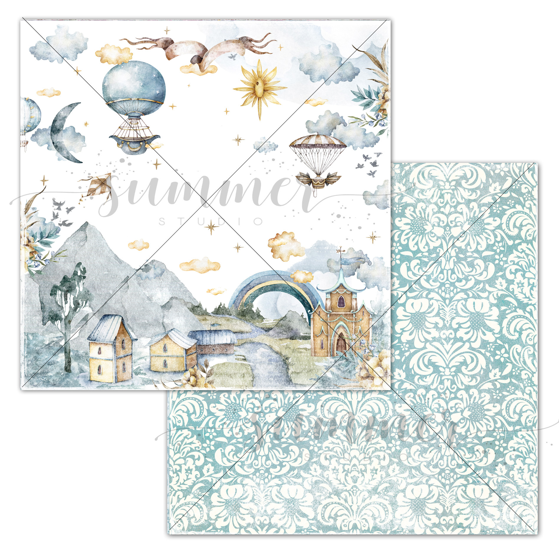 Бумага Summer studio "Облачный атлас" Куда приводят мечты (SMST316)