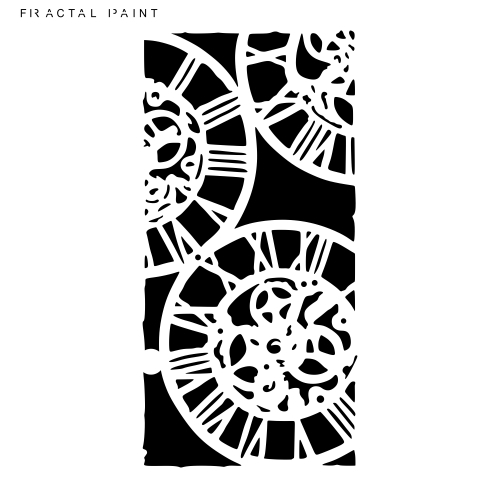 Трафарет Fractal Paint 11,5 х 22 см "Часовой механизм" 064