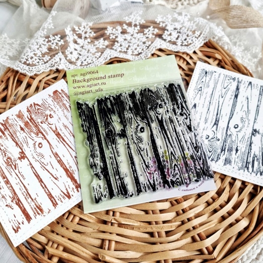 Штамп фоновый Agiart "Текстура дерева"